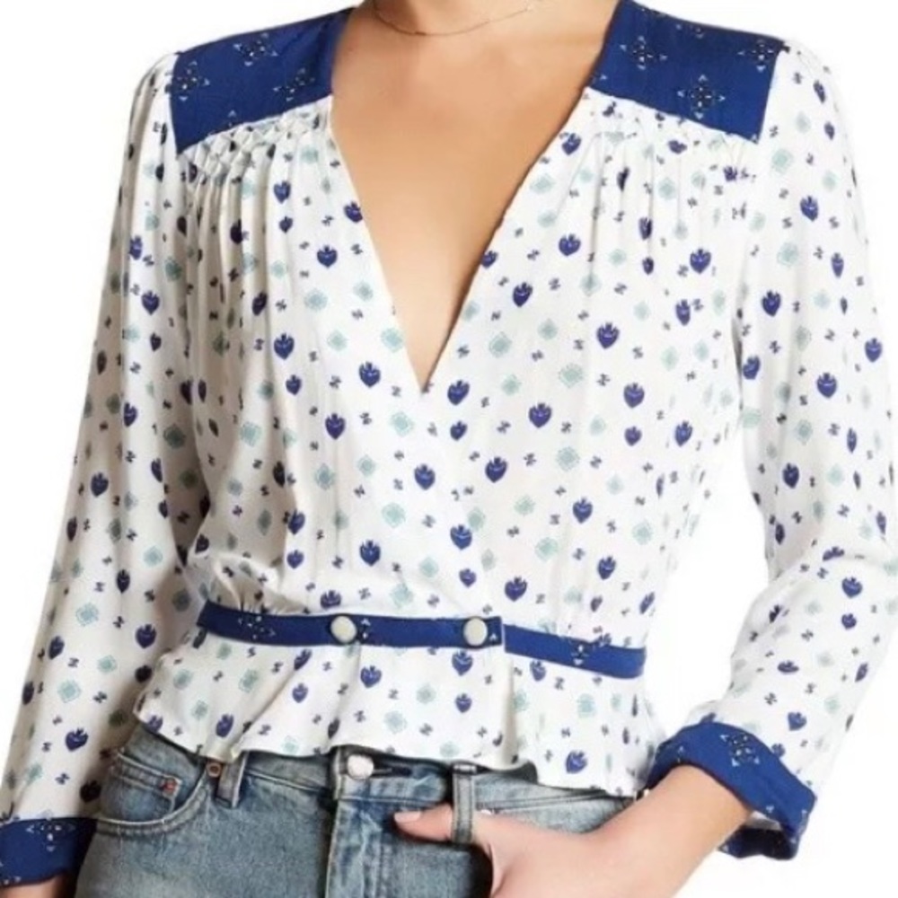 COPY - ❤️Free People Top Where We Roam Wrap Blouse